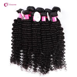 Whole 10bundles lot 8A Virgin Brazilian Deep Wave Weaves 1B Natural Black Virgin Human Hair Weft For Women314j