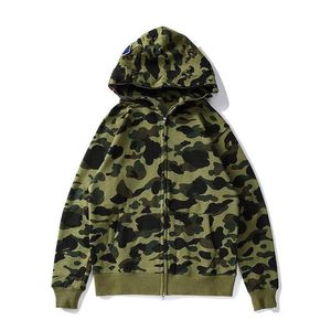 2023 neue Herren-Kapuzenpullover, Designer-Hoodie mit durchgehendem Reißverschluss für Damen, schwarzer Camouflage-Herren-Kapuzenpullover, Sweatshirt, Mantel, Pullover, lange Ärmel, lockerer, übergroßer Kapuzenpullover