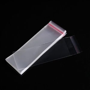 200pcs 10 x 30 см самим -клей для сангезионного пластикового пакета для ювелирных украшений прозрачные пакеты целлофана.