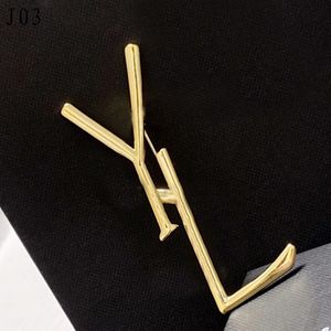 Y designer brooch for women mens diamond pin brooches designer 18K gold plated never fade broch