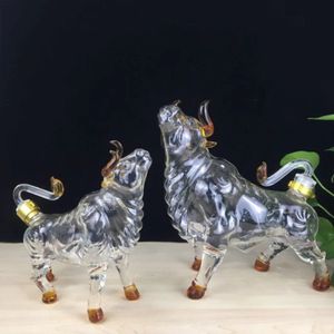 Copos de vinho 1000ml Decanter de uísque 12 Jarro de vidro em forma de animal chinês Garrafa de licor W Cauda Rolha para álcool 230719