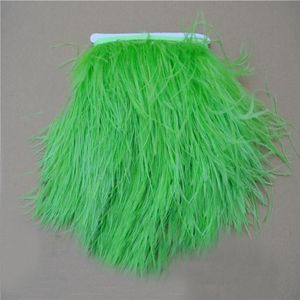 -10 meter Lot Lime Green Ostrich Feather Trimning Frerings Ostrich Feather Freat Feather Trim 5-6-tums i bredd304L