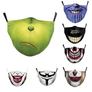 10pcs in un lotto maschera antipolvere nuova vendita stampa digitale maschera protettiva regolabile elemento filtrante smog maschera per adulti per bambini2320