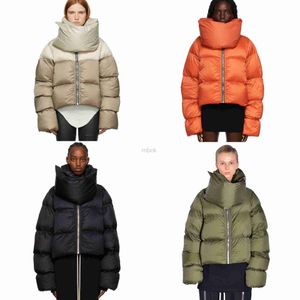 Women's Down Parkas Bubble Puffer Coats Jacket Casual Thick Warm Down Cropped Coat 2022 Women Designer Clothes Streetwear Bubble Scarf Puff Jakcets HKD230719