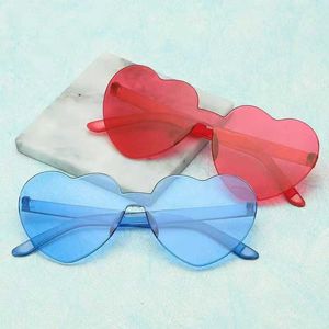 New peach heart conventional frame color glasses women's trend polarized PC Sunglasses