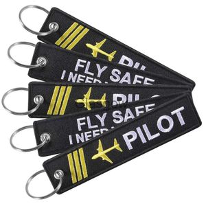 Car Key 5 PCs Black Plane Pilot Key Tag Fashion Car Keychain Key Holder for Motorcycles Embroidery Keychains Jewelry for Christmas Gift x0718