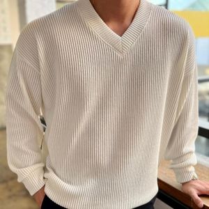 Giacche da uomo Top da uomo con scollo a V Trend allentato Autunno e inverno Tinta unita Canottiera Abbigliamento casual da uomo