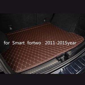 Maßgeschneiderte rutschfeste Kofferraummatte aus Leder, geeignet für Smart Fortwo 2011–2015, rutschfeste Automatte2950