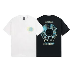 Homens camisetas Ch Verão T-shirt Redondo Pescoço Manga Curta Cromado Camisetas Impressão Cromado Design Coração Em Forma de Algodão Qualidade