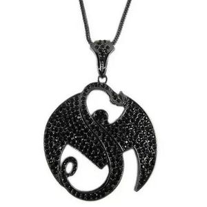 Mode-Zinklegierung HIPHOP Strange Music Schmuck Anhänger Halskette vereist Strange Music Bling Anhänger mit vollständig strassfarbenem Tropfen258V