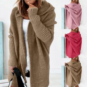 Maglieria da donna 2023 Cardigan lungo Maglione da donna Autunno Inverno Manica a pipistrello Lavorato a maglia Giacca taglie forti Maglioni da donna larghi Cardigan