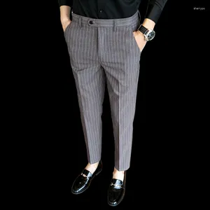 Garnitury męskie 2023 Men Business Stripe Suit Pants Fashion Class