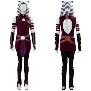 The Clone Wars Cosplay Ahsoka Tano Costume Halloween Female Outfit225N