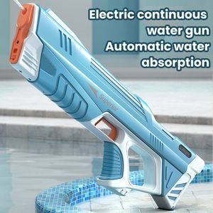 Sand Play Water Fun Electric water gun with fully automatic absorption and hightech explosive beach outdoor battle toys 230718