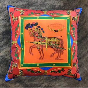 Light Luxury 45*45cm Pillowcase Printed Square Pillow Pop Horse Super Soft Velvet Texture Sofa Decorative Cushion Lumbar Pillow Cushion 2023071907