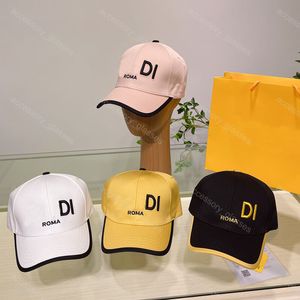 Дизайнеры бейсбольная шапка розовая шляпа вышивка F Cacquette Caps Snapback Hats для Mens Womens Sun предотвращение Bonnet Beanie Noir Yellow Cotton Sunhats аксессуары для мужчин