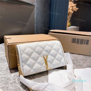 Designer de aparência clássica bolsa xadrez preta feminina carteira de cadeia de luxo feminina bolsa de banquete branca vermelha