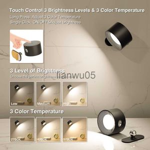 Wall Lamp LED Wall Light 360 Rotate Rechargeable Wall Mounted Sconce Lamps Modern Nordic Luminaire Indoor Decor Cordless Wall Light x0719