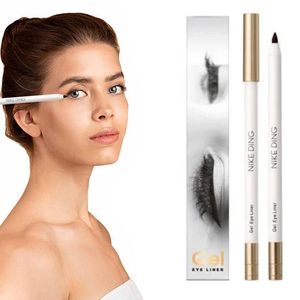 Eye ShadowLiner Kombinations-Gel-Eyeliner, fleckenabweisender wasserfester Stift für Damen, Schwarzbraun, mit Anspitzer, milde Formel 230719