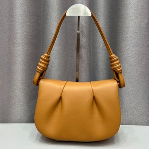 Veckad hobo axelväska designer handväska högkvalitativ kohud material kvalitet crossbody väskor fast färg klaff koppling handväska knuthandtag rem korsk kropp plånböcker