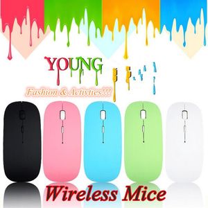 mouse wireless ultra sottile usb ottico 2 4g ricevitore mouse super sottile per computer pc laptop desktop intero mouse 1 pz lot308H