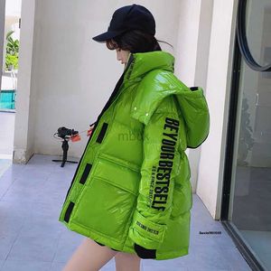 Damskie puch Parkas Streetwear Winter Jacket Women Candy Colours Blosy śnieg Down Down White Duck Down Parkas Kobieta zagęszcza ciepły płaszcz HKD230719