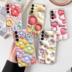 Handyhüllen Herz Niedliche Blumen Klare Hülle für Samsung Galaxy S22 S23 S20 FE S21 S10 S9 Plus Note 20 Ultra 10 Lite Transparente Telefonhülle J230719