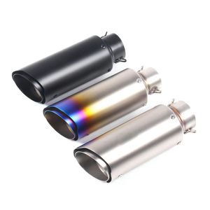 51mm Motorcycle Exhaust Eipe Laser Three Colors Exhaust Double Tail Muffler For Kawasaki Z900 GSXR1000RR 690205g