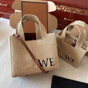 Font Tote In Raffia Fashion Woman Beach Bags Designer Totes Handbags Straw Shoulder Bag Crossbody Bags New Summer Seaside Ladies Woven Bag