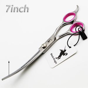 Dog Grooming Pet Scissors 7" Cutting Curved Pet Grooming Scissors Professional Shears Salon Barber Using Dogs Cats 230719