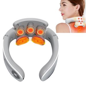 Outros itens de massagem massageador de pescoço elétrico inteligente, compressa de vibração de ombros para tratamento muscular de vértebra cervical 230718