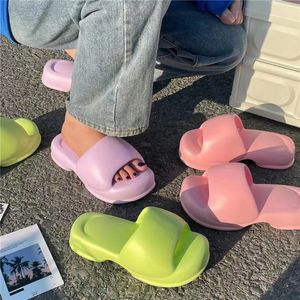 Casual Women Fashion Sandals Summer Platform Hemp Slides Thick Sole Open Toe Outdoor Beach Woman Walking Eva Slippers 2 96