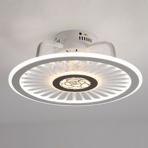LED Ceiling FAN with Light, 52W 47cm flush mount Modern Ceiling Light with fan for home depot bedroom living room kitchen