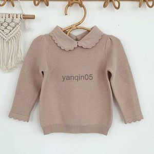 Pullover Bahar Sonbahar Bebek Çocuk Kız Kızlar Uzun Kollu Saf Renkli Sweater Yeni 2022 Baby Bebek Kızlar Kazak Sweaters Çocuk Giysileri HKD230719