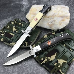 Higher Quality Russian Finka NKVD Edc Pocket Folding Knife 440C Blade Resin/Ebony Handle camping Tool Military Multi-hunting Tactical Pocket Knives UT85 533 3300
