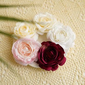 Dekoratif Çiçekler 1/5/8pcs Yapay Kafalar 10cm Düğün Partisi Dekoru için Sahte Diy Craft Çelenk Kek Hediyeleri Aksesuarlar