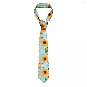 Bow Ties Casual Arrowhead Skinny Watercolor Sunflowers Butterfly Necktie Slim Tie For Men Man Accessories Simplicity Party Formal