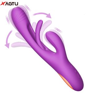 Vibrators Rabbit Tapping G-Spot Patting Vibrator for Women Clitoris Stimulator Powerful 21 Modes Sex Toy Female Dildo Goods for Adults 230719