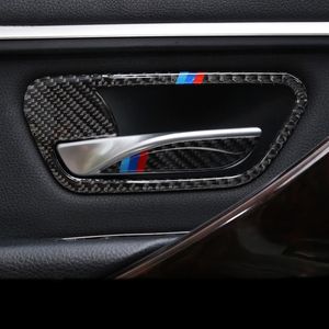 Adesivo per auto in fibra di carbonio Maniglia per porta interna Copertura Trim Porta Ciotola Adesivi Decalcomanie Strisce per BMW Serie 3 4 3GT F30 F31 F32 F34 S265q