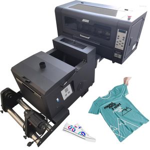 Jato de tinta digital dupla xp600 cabeça cmyk tinta branca cores forno shaker máquina de pó filme pet transferência térmica camiseta a3 impressora dtf