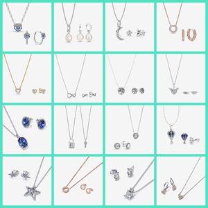 Modern Trend 100% 925 Sterling Silver Original Women's Jewelry Same Style Pandora Stud Necklace Collection Free Wholesale Shipping