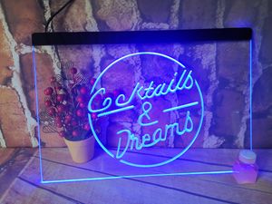 Cocktail Dreams Enoteca Insegna al neon Lampada da parete a LED Decorazioni da parete Illumina l'insegna al neon Camera da letto Bar Festa Natale Matrimonio