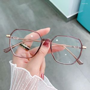Solglasögon 2023 Fashion Women Anti Blue Light Glasses Oversize Optic Frame Filter Blocking Anti-Gleble Computer