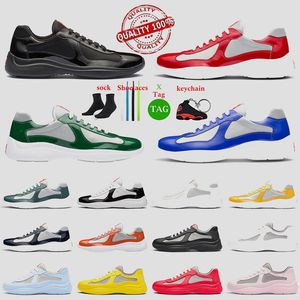 Scarpe casual da uomo Coppa America America XL Scarpe da ginnastica in pelle firmate Scarpe da ginnastica piatte in pelle verniciata Scarpe da ginnastica per corridori da esterno con lacci in rete nera Scarpe sportive da jogging 38-46