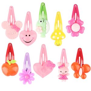 10Pc Lot Send Random Multicolor Cute Styles Flower Cartoon Hairpins Lovely Kids Girls Clips Barrettes Hair Band Accessories C19010255Y