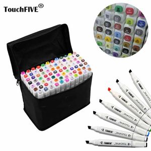 TouchFive Malerei Kunst Mark Stift Alkohol Marker Stift Cartoon Graffiti Skizze Marker Touch Twin Zeichnung Manga Kunst Supplies283I