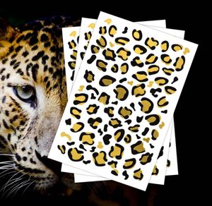 Tillfällig tatuering leopard tryck bronsing vattentät falska tatuerare män kvinnor möter klistermärken fest klistermärken coola saker