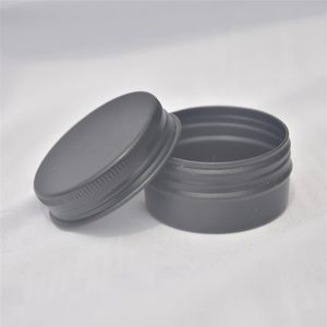 100pc 10g 15g 30g 50g 100g 150g Mini Travel Empty aluminum jar gram metal cream bottle 150cc tin cosmetic container Matte Black2814