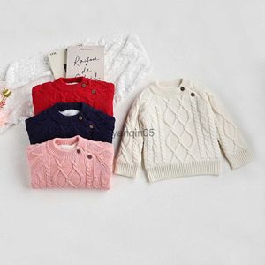 Pullover MILANCEL Winter Kids Sweaters Fur Lining Girls Pullover Thicken Warm Boys Knitwear HKD230719