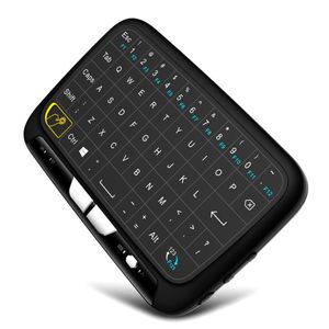 H18 Plus bakgrundsbelyst trådlöst tangentbord H18 2 4GHz Fly Air Mouse Full Screen Pekplad Combo Remote Control Backlight för PC Android TV 252R